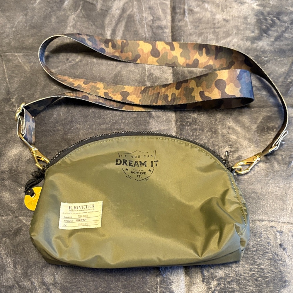 R. Riveter Olive cross body bag
